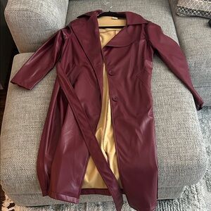 Forever 21 Maroon Trench Coat
